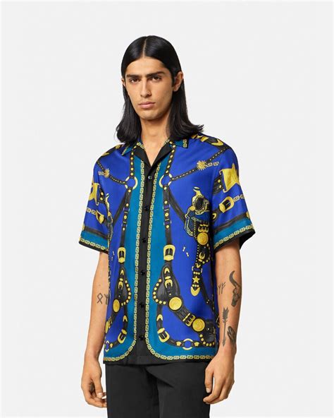 versace collection silk shirt|versace silk shirt women's.